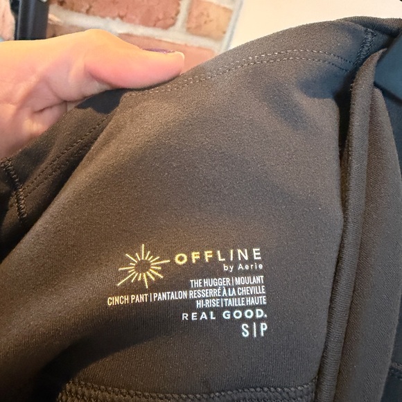 OFFLINE by Aerie The Hugger Cinch hem pant in charcoal - Picture 6 of 7